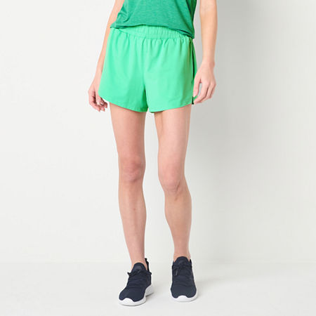 Xersion Everyday Womens Mid Rise Pull-On Short, Small, Green