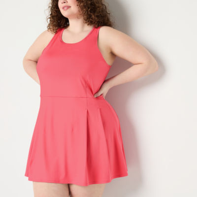 Xersion Everultra-Lite Womens Plus Sleeveless Built in Bra Tennis Dress