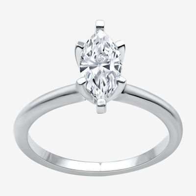 1 CT. Lab-Grown (G / SI1-SI2) Diamond Marquise-cut Solitaire Engagement Ring in 10K or 14K Gold