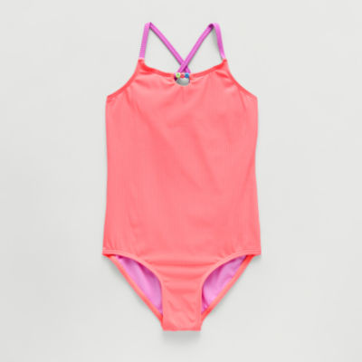 Thereabouts Little & Big Kid Girls Sleeveless One Piece Swimsuit