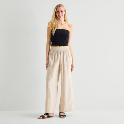 Arizona Womens Juniors Wide Leg Pull-On Pant