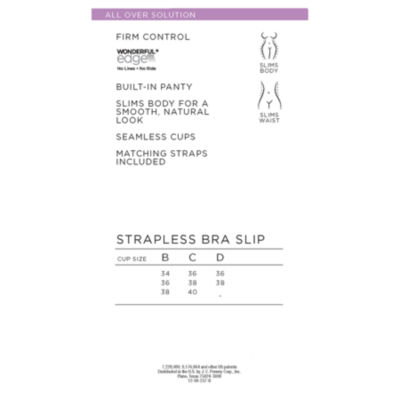 Ambrielle Wonderful Edge® Strapless Convertible Shapewear Slip - 129-3020