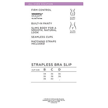 Ambrielle Wonderful Edge® Strapless Convertible Shapewear Slip - 129-3020 -  JCPenney