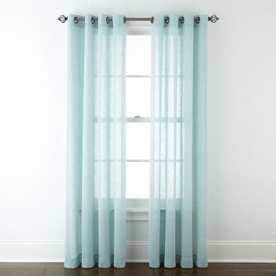 JCPenney Home Bayview Sheer Grommet Top Single Curtain Panel