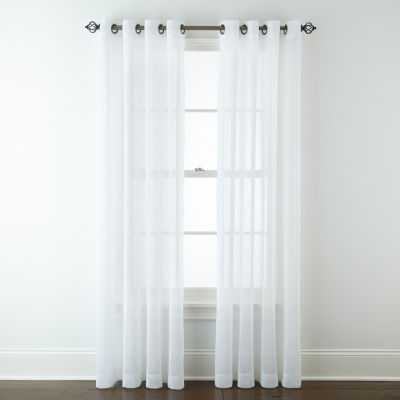 JCPenney Home Bayview Sheer Grommet Top Single Curtain Panel