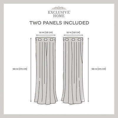 Exclusive Home Curtains Gates Grommet Top Energy Saving Blackout Set of 2 Curtain Panel