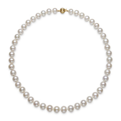 Womens White Cultured Freshwater Pearl 14K Gold Strand Necklace - JCPenney