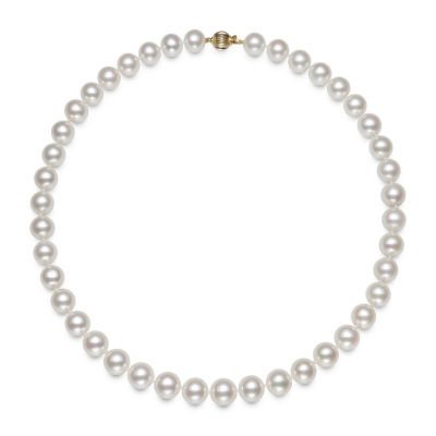 Womens White Cultured Freshwater Pearl 14K Gold Strand Necklace JCPenney