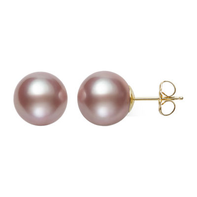 Pink Cultured Freshwater Pearl 14K Gold 10mm Ball Stud Earrings - JCPenney