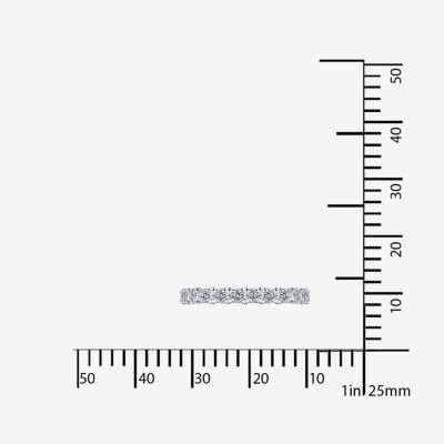 Diamonart® Cubic Zirconia Sterling Silver Eternity Band Ring