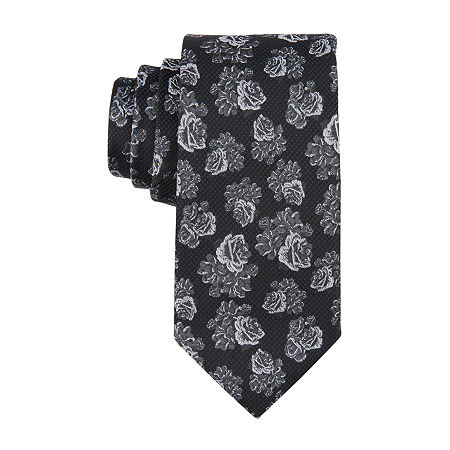 Collection By Michael Strahan Goldes Floral Tie, One Size, Black