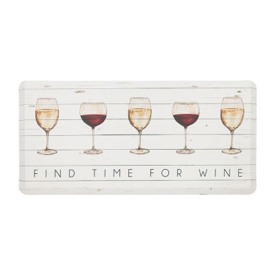Mohawk Home DriPro Time For Wine AntiFatigue 20"x42" Kitchen Mat, Color White Dlx JCPenney