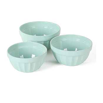 10 Pc Covered Stainless Steel and Silicone Mixing Bowl Set - Mint Green
