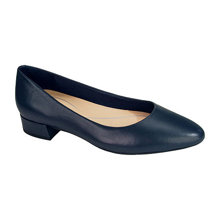 Easy Spirit Caldise Womens Closed Toe Block Heel Pumps, 10 Medium, Blue