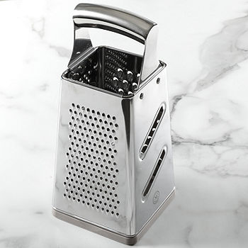 Choice 9 Stainless Steel Extra Coarse Grater with Black Non-Slip Handle