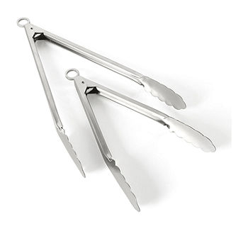 Circulon Tools Stainless Steel Kitchen Tongs Set, 2-Piece, Stainless Steel