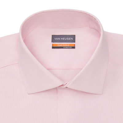 Van Heusen Mens Stain Shield Wrinkle Free Stretch Dress Shirt, Color:  Cherry Blossom - JCPenney