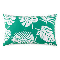 Outdoor Oasis 14x24 Leaf Rectangular Outdoor Pillow, One Size, Green