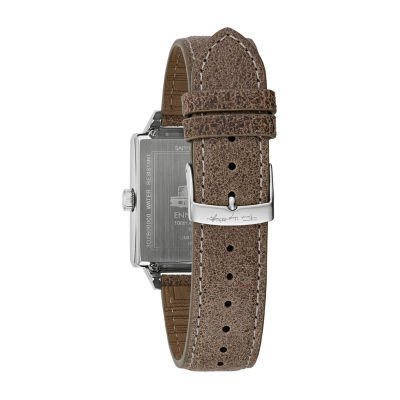 Bulova Mens Leather Strap Watch 96a314