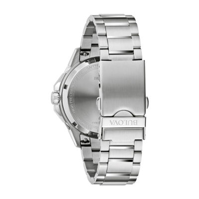 Bulova Performance Mens Silver Tone Stainless Steel Bracelet Watch 96b426