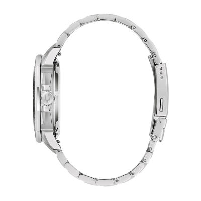 Bulova Performance Mens Silver Tone Stainless Steel Bracelet Watch 96b426
