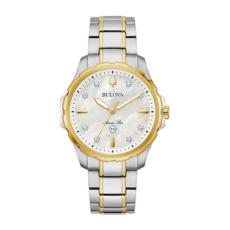 Bulova Performance Womens Two Tone Stainless Steel Bracelet Watch 98p227, One Size