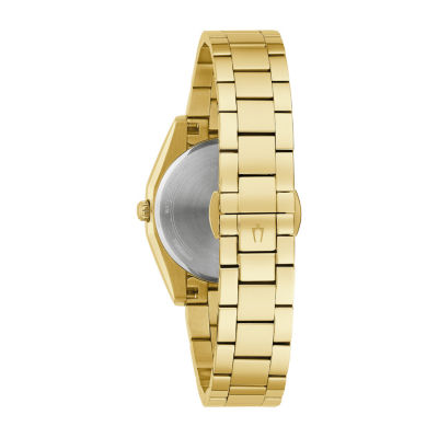 Bulova Surveyor Womens Gold Tone Stainless Steel Bracelet Watch 97p172