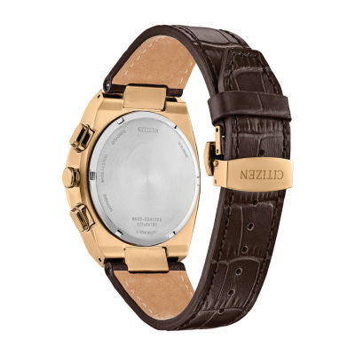 Citizen Modern Mens Brown Leather Strap Watch Ca4583-01e