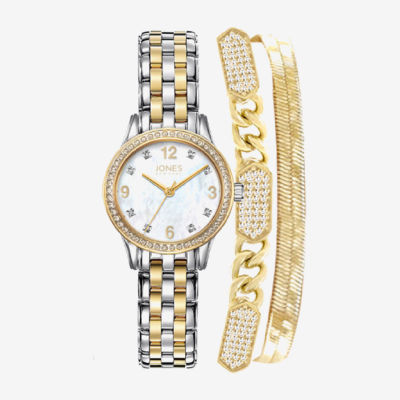 Jones N.Y. Womens Two Tone Bracelet Watch A0632s-42-E34