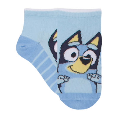 Little & Big Boys 8 Pair Bluey Quarter Ankle Socks