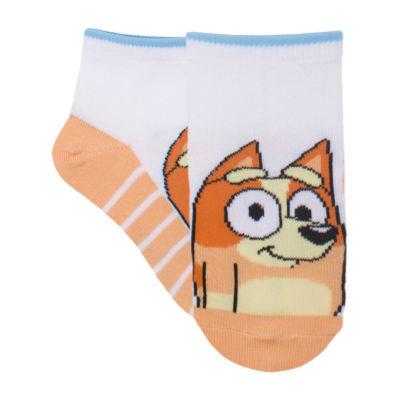 Little & Big Boys 8 Pair Bluey Quarter Socks