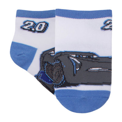 Disney Collection Toddler Boys 6 Pair Cars Quarter Ankle Socks