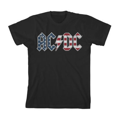 Big Boys Crew Neck Short Sleeve AC/DC Graphic T-Shirt