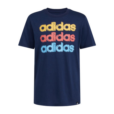 adidas Little Boys Crew Neck Short Sleeve Graphic T-Shirt