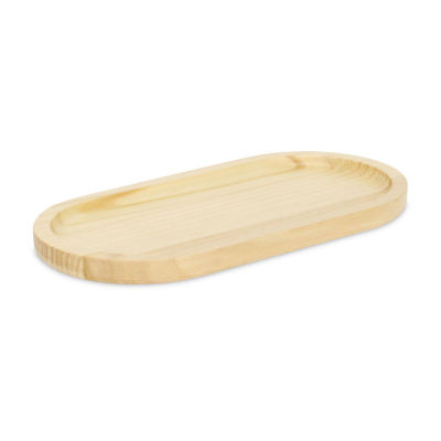 Cheungs Oblong Natural Wood Glossy Decorative Tray