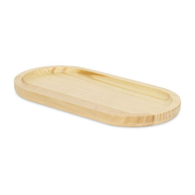 Cheungs Oblong Natural Wood Glossy Decorative Tray