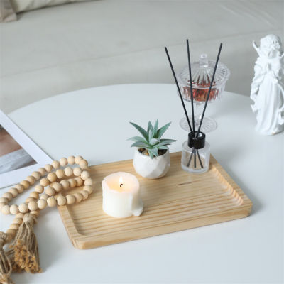 Cheungs Rectangular Natural Wood Glossy Decorative Tray