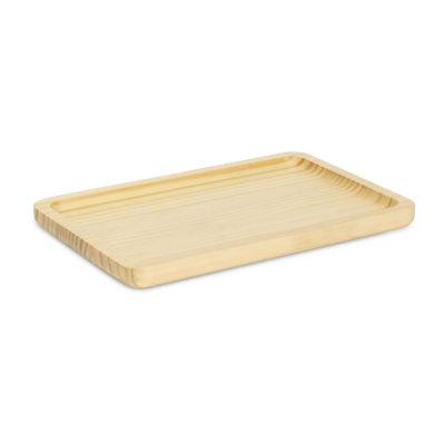 Cheungs Rectangular Natural Wood Glossy Decorative Tray