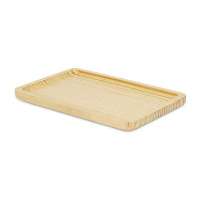 Cheungs Rectangular Natural Wood Glossy Decorative Tray