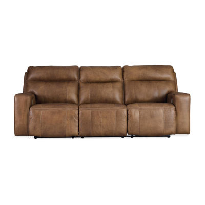 Signature Design By Ashley® Game Plan Dual Power Leather Reclining Sofa