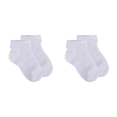 Olivia & Joy Toddler Girls 4 Pair Turncuff Socks