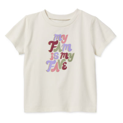 Okie Dokie Toddler & Little Girls Round Neck Short Sleeve Graphic T-Shirt