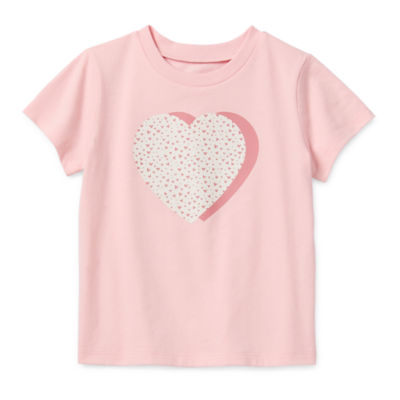 Okie Dokie Toddler & Little Girls Round Neck Short Sleeve Graphic T-Shirt