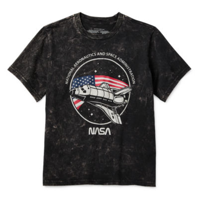 Little & Big Boys Crew Neck Short Sleeve NASA Graphic T-Shirt