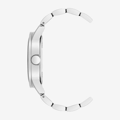 Armitron Mens Silver Tone Stainless Steel Bracelet Watch 20/5576bksv