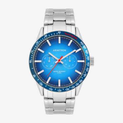 Armitron Mens Silver Tone Stainless Steel Bracelet Watch 20/5576nvsv