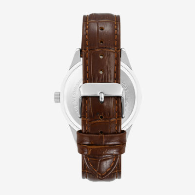 Armitron Mens Brown Leather Strap Watch 20/5596nvsvbn