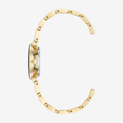 Armitron Womens Gold Tone Stainless Steel Bracelet Watch 75/5927bkgp