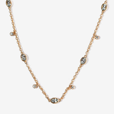 Womens Genuine Aquamarine Sterling Silver Pendant Necklace