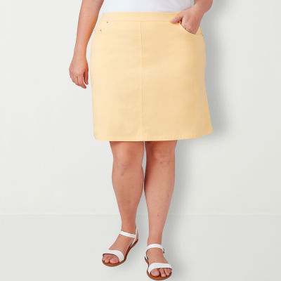 Hearts Of Palm Womens Mid Rise Skort-Plus
